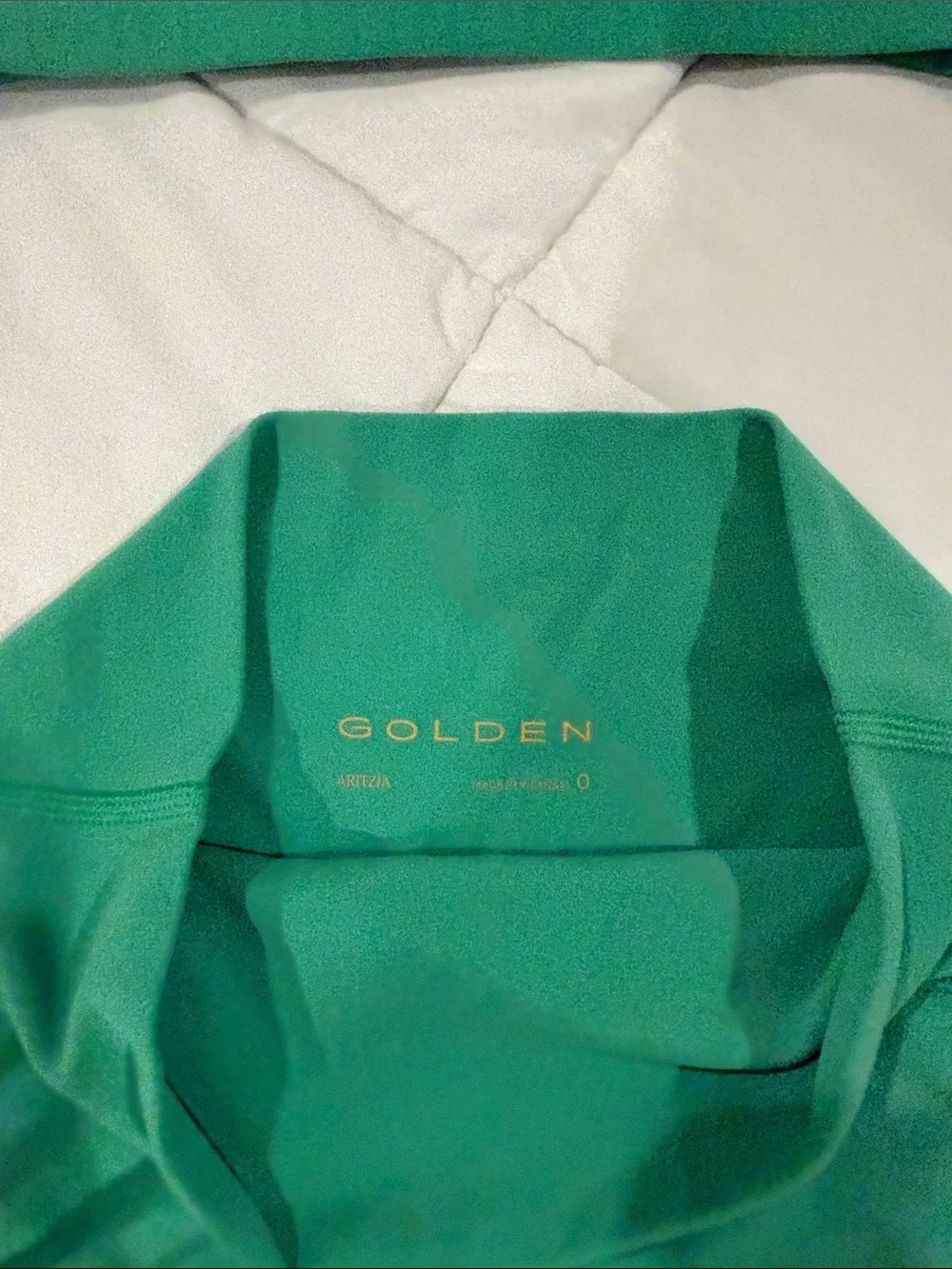 Aritzia Green Athletic Shorts and Matching Sports Bra Set